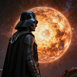 Darth frasier looking at exploding planet, realistic 4k octane beautifully detailed render, 4k post-processing, highly detailed, intricate complexity, epic composition, magical atmosphere, cinematic lighting, masterpiece, ultra hd