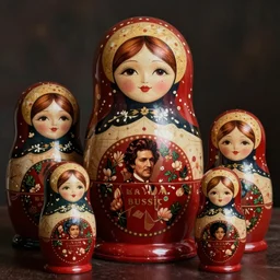 portrait of matryoshka, gaston bussiere, j. c. leyendecker, craig mullins