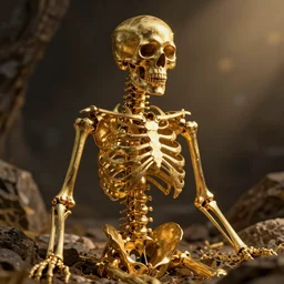 A Skeleton made of gold,