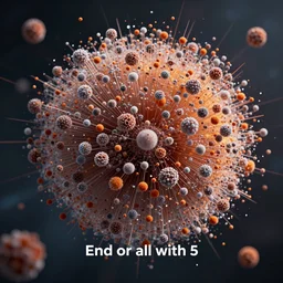 The End of all with huge amount of particles, Unreal Engine 5 VFX, Raytracing, Photorealistic, Award winning photography