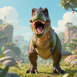 a surprised t _ rex by shunji dodo, 8 k resolution, high quality