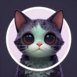 whimsical zombie cat profile picture cute