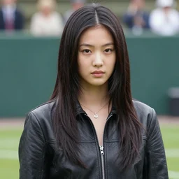 ektachrome, youthful asian demure, exquisite features, feminine cut, frontiers in flight leather, queen elizabet ii, adidas, tennis injury, sebastian faena