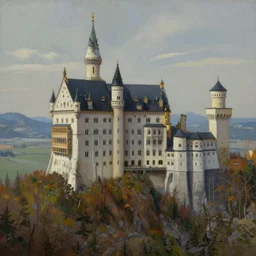 a painting of a castle in the mountains, an ultrafine detailed painting by stanley twardowicz, trending on behance, generative art, matte background, behance hd, apocalypse landscape