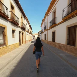 First-Person VR POV screenshot. Walking through Parada de Arriba, Spain. Trending on Artstation. Lighting, colors, and shading by James Gurney.