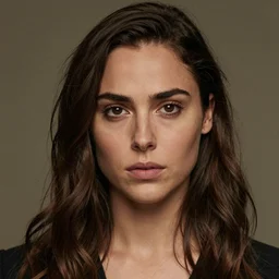 edwardian headshot photograph of anya chalotra, gal gadot, tough, taken in 1 9 0 0, 1 9 1 0 s, realistic face, assertive expression, photo - realistic, highly detailed, 4 k grainy, badass