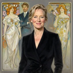 meryl streep with slight smile, colored chalk portrait painting by john singer sargent, thomas moran, edmund dulac, fans hals, alphonse mucha, fashion photography, fully clothed