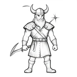 tattoo stencil. pencil line drawing, black and white vector, photoshop, viking