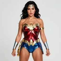 Dua Lipa As Wonder Woman, Playboy Centerfold, Full Figure, 8K, octane render, HDR, photorealistic, volumetric lighting, Hyperrealistic-H 960