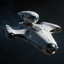 klingon battle cruiser in space, shallow depth of field, moody lighting, 8 k, ultra realistic, octane render,