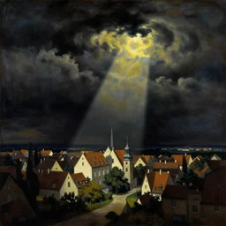 nuremberg, surrealistic painting by paul delvaux