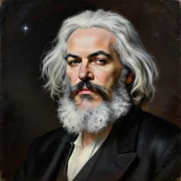 cosmic Karl marx painting by  alex grey, highly detailed, high quality, high definition