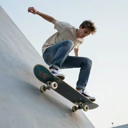 skateboarder riding a sky scraper