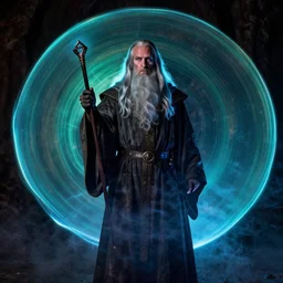 a lovecraftian demon infested gandalf, light painting, nikon d 7 5 0, spectral color, vapor