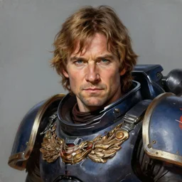 character portrait closeup 4 0 years old han solo harrison ford cyberpunk starcraft terran warhammer 4 0 k space marine, confident, character design, painting by gaston bussiere, dan mumford, katsuya terada, frank frazetta, tom of finland, trending on artstation