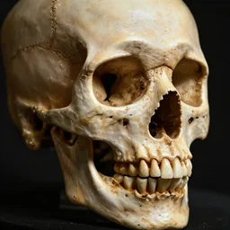 half of human skull