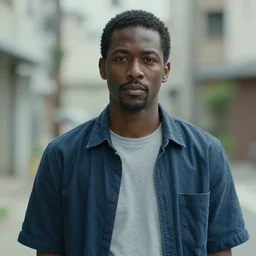 a film still of a black man starring in a japanese blockbuster film as ancient samurai, snow falling, shallow depth of field, cinematic, award winning cgi, vfx, film still
