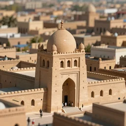timbuktu tuturistic, octane render, unreal engine, artstation, 8 k, tilt shift