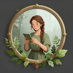 mirror world, herbalist, art by jesper ejsing, artgerm, ross tran, photoshop vector cutout filter, highly detailed
