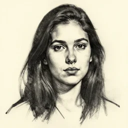 portrait of a woman, scratchboard style