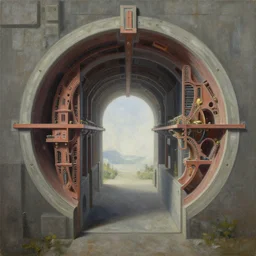 a portal revealing a cross section of all elements, tim hildebrandt wayne barlowe bruce pennington donato giancola larry elmore masterpiece trending on artstation cinematic composition beautiful lighting hyper detailed!!! 8 k oil on canvas