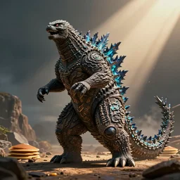 godzilla made of pancakes