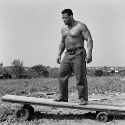 mike tyson walking the plank, old movie screenshot, black and white, very coherent