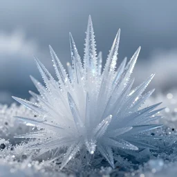 Spiky tall ice crystals. Highly Detailed. Masterpiece. By Jeffrey Smith