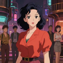 portrait of a beautiful girl with dark hair dressed in 1940's fashion, dieselpunk city background, rich vivid colors, ambient lighting, dynamic lighting, 4k, HQ, official media, anime key visual, makoto shinkai, ilya kuvshinov, lois van baarle, rossdraws, detailed, trending on artstation