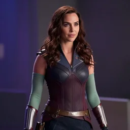 Film still of Gal Gadot as Gamora, from Guardians of the Galaxy Vol. 2 (2017)