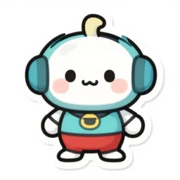 cute miss mascot baudrive baudrive drifloon super hero sticker art, cronobreaker, beeple game icon