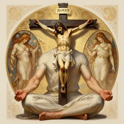a full body portrait of gordon ramsay meditative sacral pose catholic stages of the cross, intricate, elegant, highly detailed, digital painting, artstation, concept art, smooth, sharp focus, illustration, art by krenz cushart and artem demura and alphonse mucha