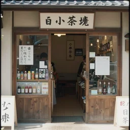 home video footage, inside of the small drink shop in japan ; daylight, summer, color vhs picture quality