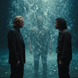 the trap of belief, water caustics, film still from the movie directed by denis villeneuve and david cronenberg with art direction by and h. r. giger and luis royo