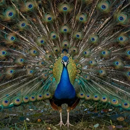 the vision of the universal peacock by by roger dean and andrew ferez, art forms of nature by ernst haeckel, divine chaos engine, symbolist, visionary, art nouveau