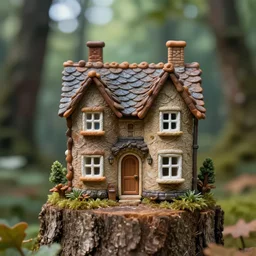 5 5 mm macro photo of a house in the bark of an oak, with a door and windows, in a magical forest. dof. bokeh. by artgerm and luis royo. highly detailed 8 k. intricate. lifelike. realistic sony a 7 r iv. soft light. cinematic processing