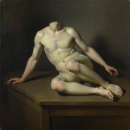a painting of a barealy recognizable object. wikiart