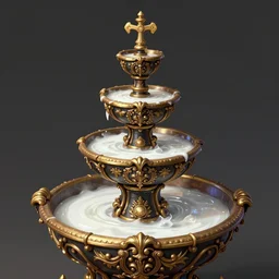 Ornate gravy fountain, Warhammer 40K art style