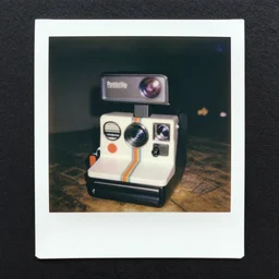 1 9 5 0 s polaroid photo of a miniature robot, cute, high quality, 1 9 5 0 s, polaroid, old