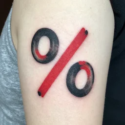 tattoo of a # % % # # sss watercolor, white, red and black ink strokes detailed, hyperrealistic trending on artstation