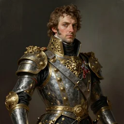 portrait of divine emperor napoleon bonaparte, handsome, tall, dieselpunk steampunk napoleonic french baroque, metal shoulder pauldrons, intricate, highly detailed, digital painting, artstation, concept art, sharp focus, cinematic lighting, illustration, art by artgerm and greg rutkowski, alphonse mucha, cgsociety