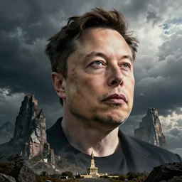 elon musk as colossal titan