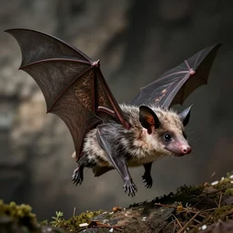 a hybrid opossum and bat.
