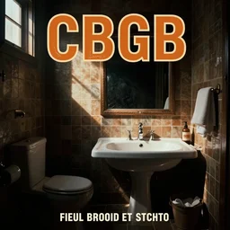 travel poster for the bathroom at cbgb