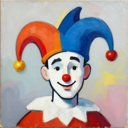 greg manchess portrait of a jester hat, organic painting, sunny day, matte painting, bold shapes, hard edges, street art, trending on artstation, by huang guangjian, gil elvgren, ruan jia, randy vargas, greg rutkowski