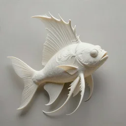 angler fish sculpture, diffuse lighting, fantasy, intricate, elegant, highly detailed, lifelike, photorealistic, digital painting, artstation, illustration, concept art, smooth, sharp focus, art by john collier and albert aublet and krenz cushart and artem demura and alphonse mucha