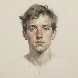 soft texture muted saturation!!!!!!!!!!!!!!!!!! ( ( ( ( gouache knome portrait. dripping running. ) ) ) ) ) by jean baptiste monge!!!!!!!!!!!!!!!!!!!!!!!!!!!!!!