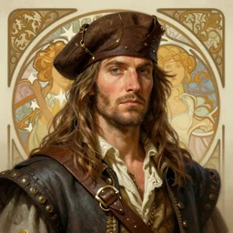 Guybrush Threepwood, fantasy, portrait, sharp focus, intricate, elegant, digital painting, artstation, matte, highly detailed, concept art, illustration, ambient lighting, art by ilya kuvshinov, artgerm, Alphonse mucha, and Greg Rutkowski