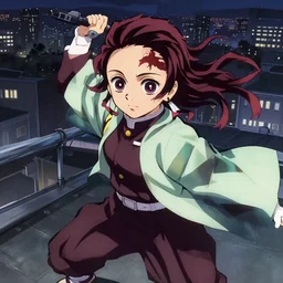 emma watson, heavens feel movie, demon slayer, ufotable, kyoani, high quality, artstation, key visual, cinematic, city background, night time, rooftop, fate stay night, unlimited blade works, greg rutkowski, high resolution, dynamic pose, extreme close up, rin outfit, anime, high angle, high budget