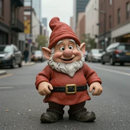 gentle dwarf millennial from the metropolis writhes from reality on the streets of the underground suburb